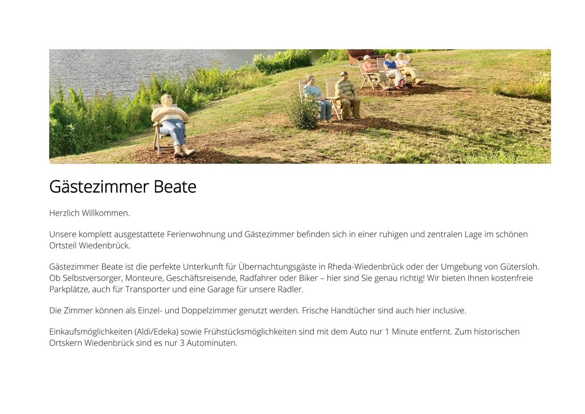 Gaestezimmer Beate Und Ferienwohnung Rheda Wiedenbrueck Экстерьер фото